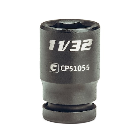 1/4 In Drive 11/32 In 6-Point SAE Shallow Impact Socket